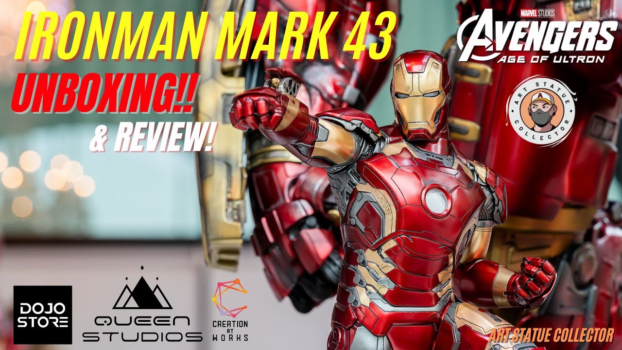 1/4 Scale Ironman Mark 43 Unboxing & Review | Queen Studios Collectibles