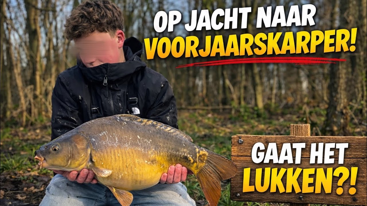 Op jacht naar een voorjaarskarper🎣| karper vissen in Nederland|