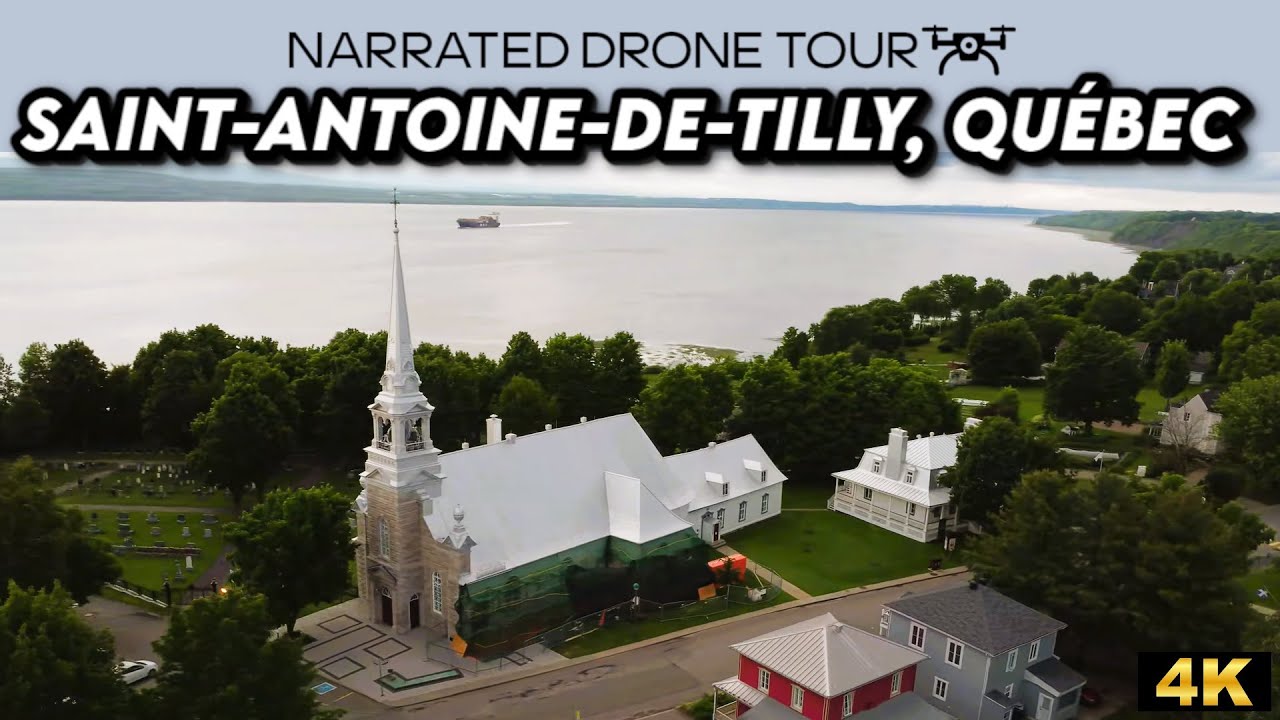 Fly Over Saint-Antoine-de-Tilly, Québec in 4K! 🏡 Scenic Aerial Adventure 🇨🇦🚁
