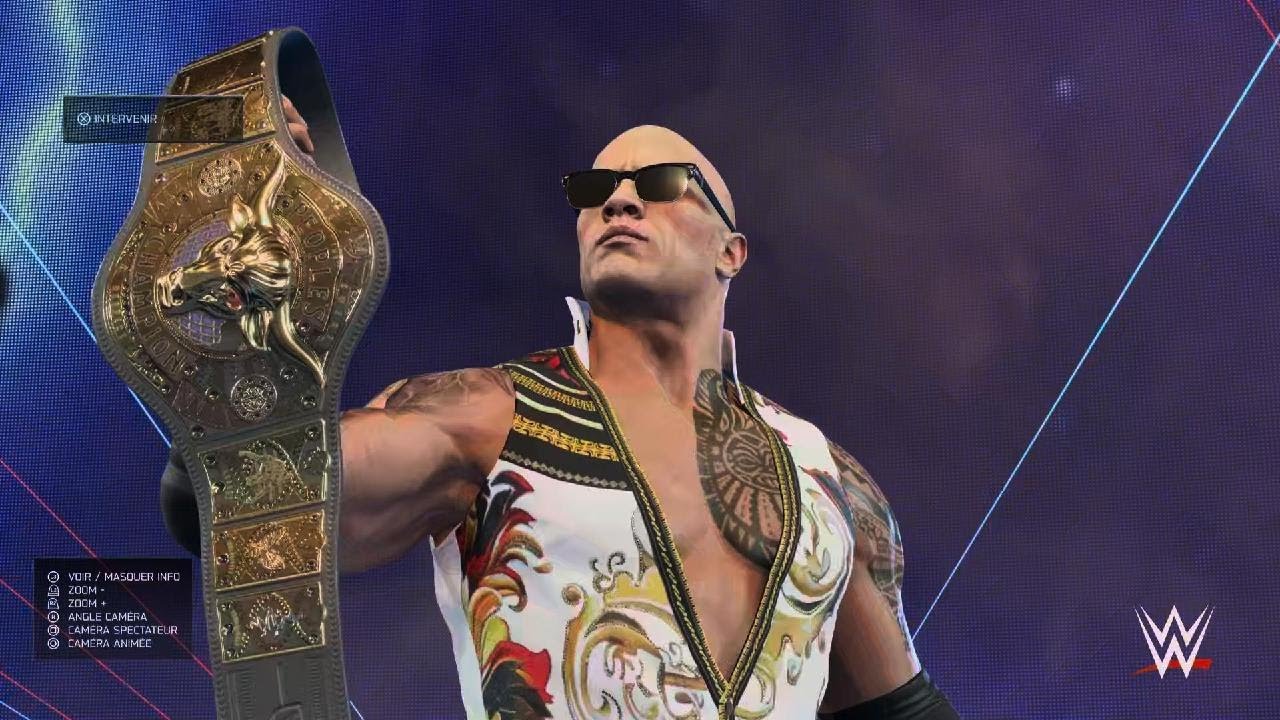 WWE 2K25_univers the rock vs Lesnar