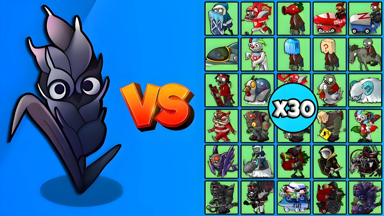 Obsidian Barley vs All Zombies x30 - PVZ Fusion
