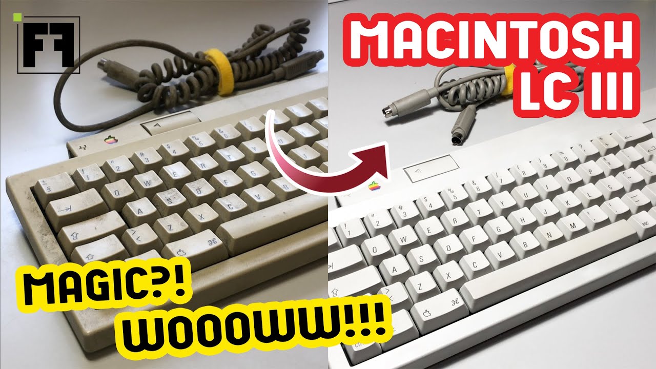 Retrobright and Restore a Macintosh LCIII Keyboard and Mouse