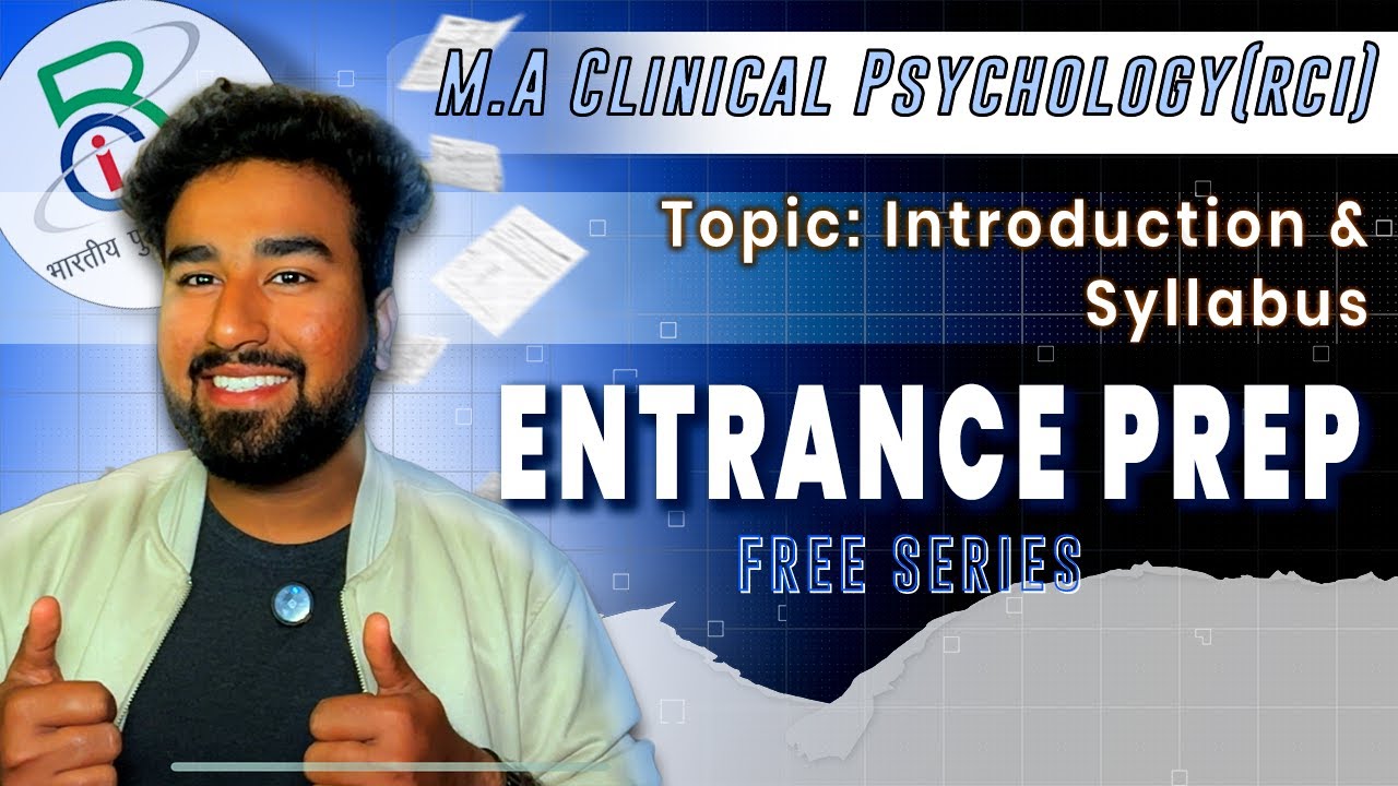 L-0 Introduction & Syllabus | M.A Clinical Psychology Entrance Prep | Christ, Amity, SGT, LPU, etc