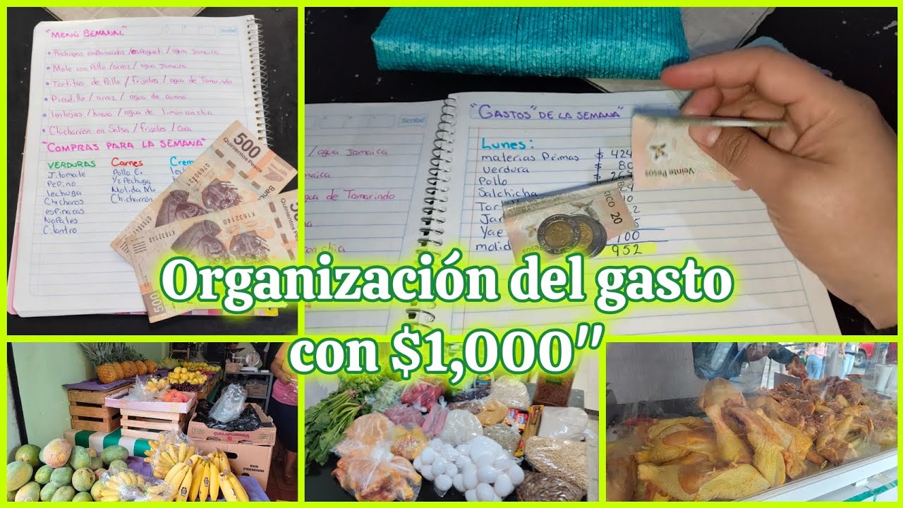 ✅ organización del gasto con $1,000