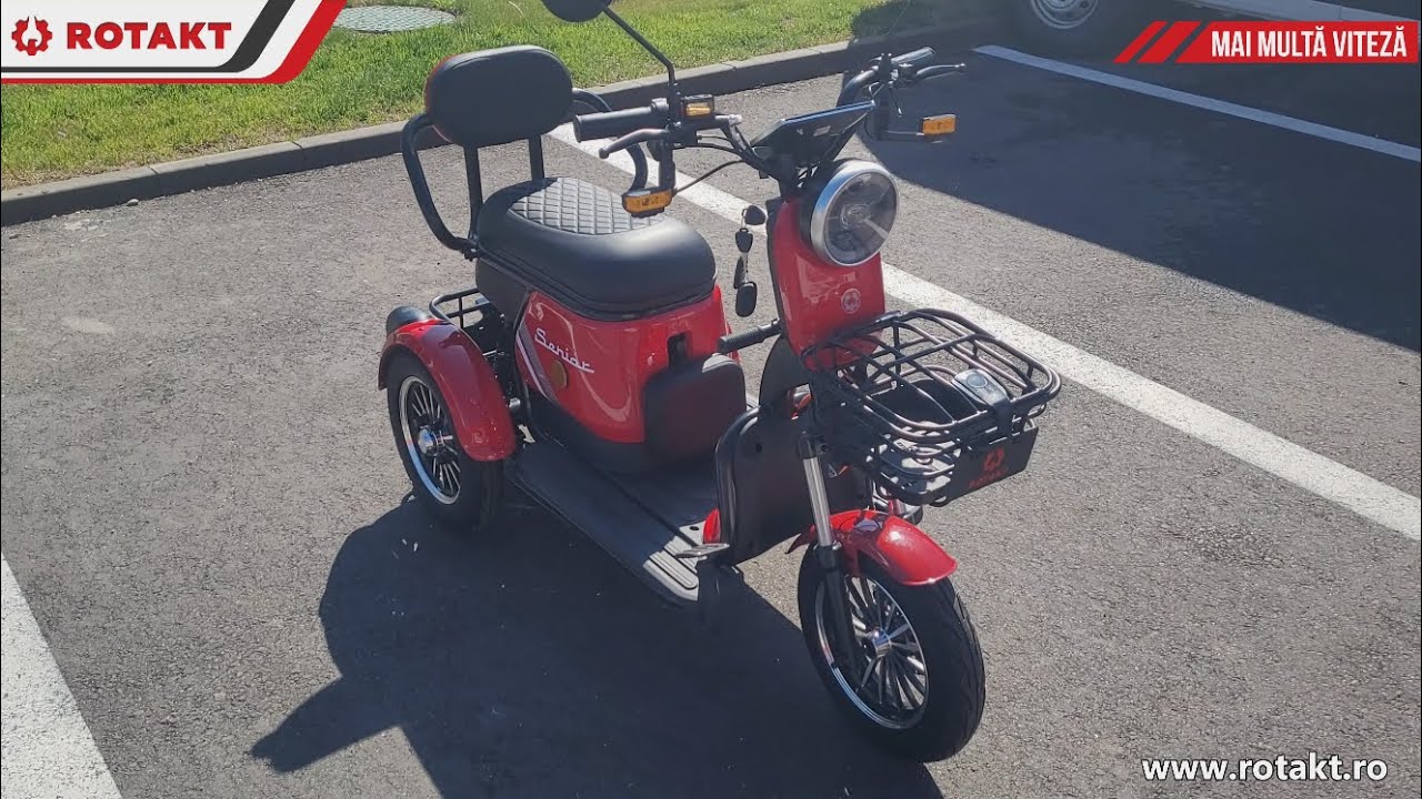 Triciclu Electric Rotakt Senior - Motor de 1000W ⚡, Viteză de 25 km/h