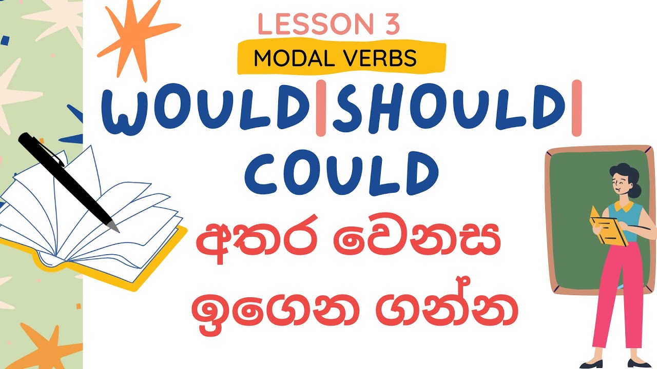 Lesson 3| How to use would, should & could CORRECTLY (Modal Verbs)| Learn English in Sinhala