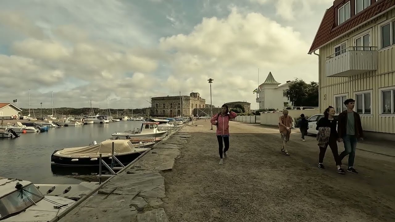Marstrand Walk around nice round trip around the island 4k