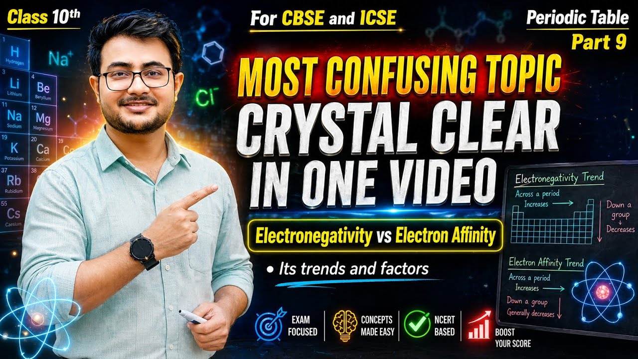 Most Difficult Topic?😱Crystal Clear in 1️⃣ Shot| ICSE Class10 Chemistry 2027 |Ch1 Part 9 #education 