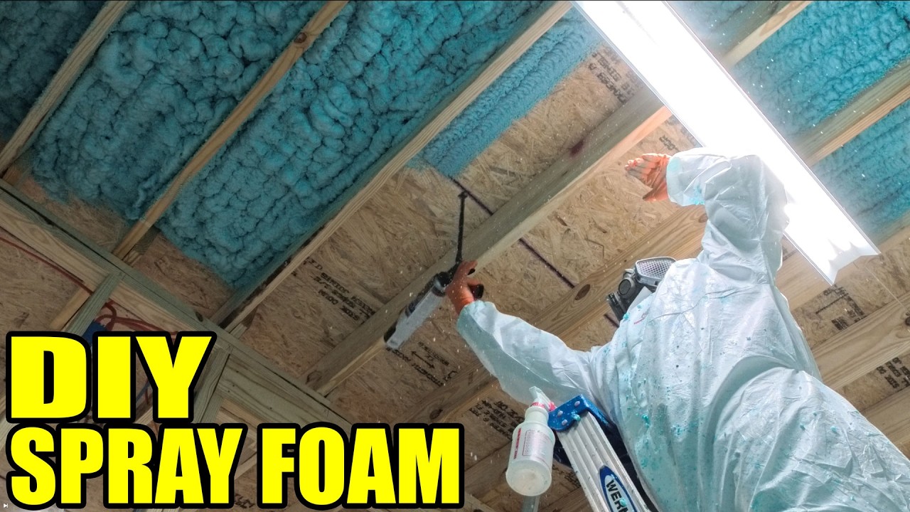 Day 667 - I Spray Foamed my Ceiling! Apartment Build | Part 6