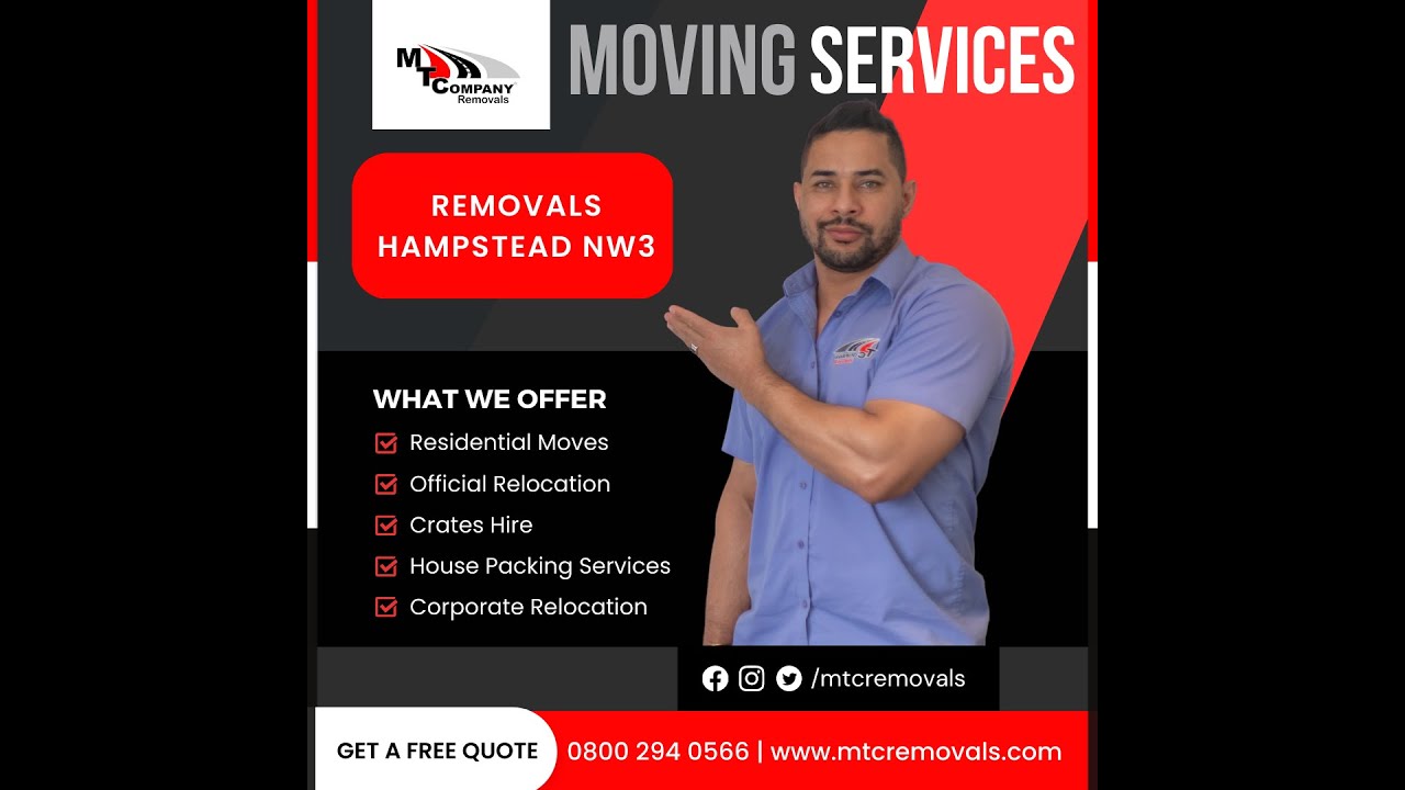 Removals in Hampstead NW3 - Packing & Removal Available - House, Office, Furniture Removal Company!