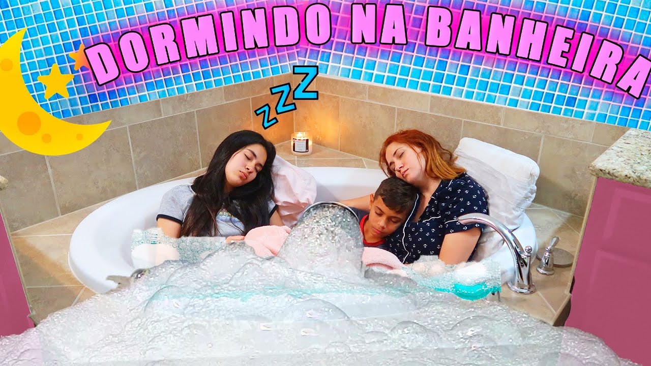 PASSEI A NOITE NA BANHEIRA * dormindo banheiro 100% REAL | bela e família bagunça