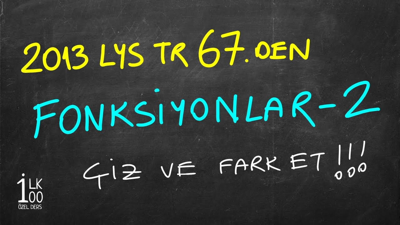 ÇİZ VE FARK ET (Grafik Nasıl Çizilir, Fonk. Tipleri) - İLK 100 Dereceliden Özel Ders - FONKSİYON 2