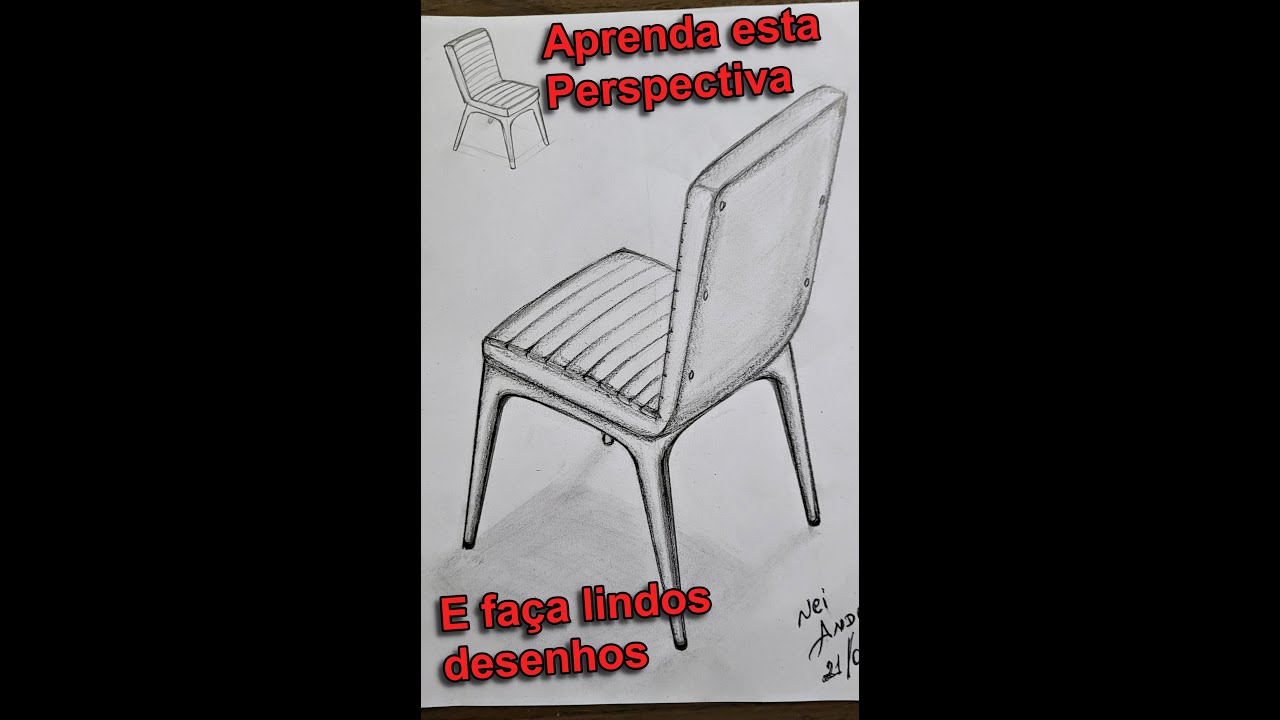 Como desenhar Cadeiras em Perspectiva Paralela sem Régua!