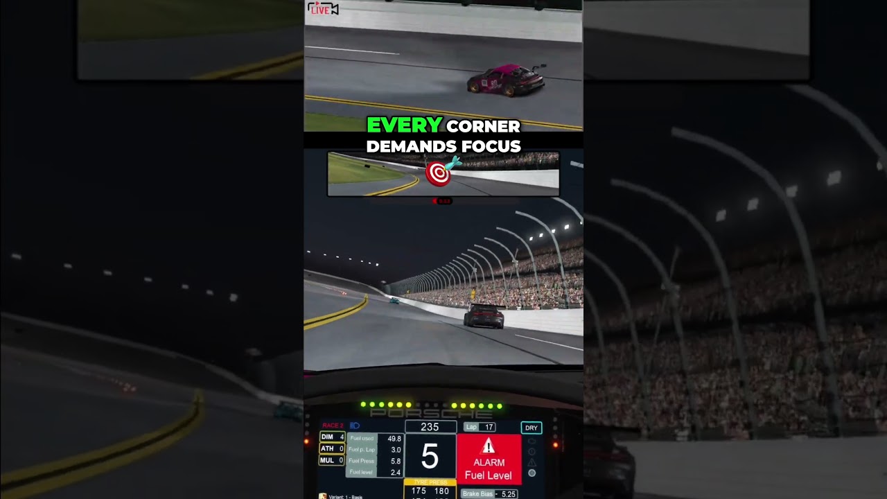 Porsche Cup NIGHTMARE  Daytona's BRUTAL Bite! #24hdaytona #porschecup #racesimulator