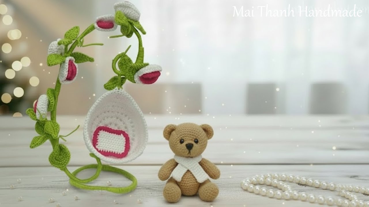 [ENG SUB] Crochet flower swing | Hướng dẫn móc xích đu hoa đậu xinh xắn 
