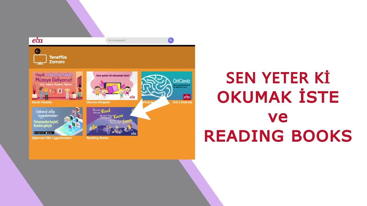 EBA'da &Ccedil;ocuk Kitapları