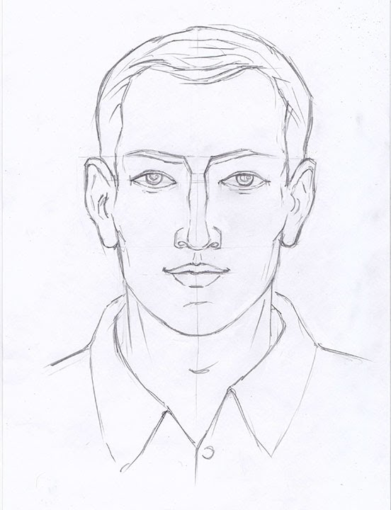 Как рисовать ЛИЦО МУЖЧИНЫ карандашом. Часть 1. Урок 51.  How to draw A FACE OF A MAN with a pencil