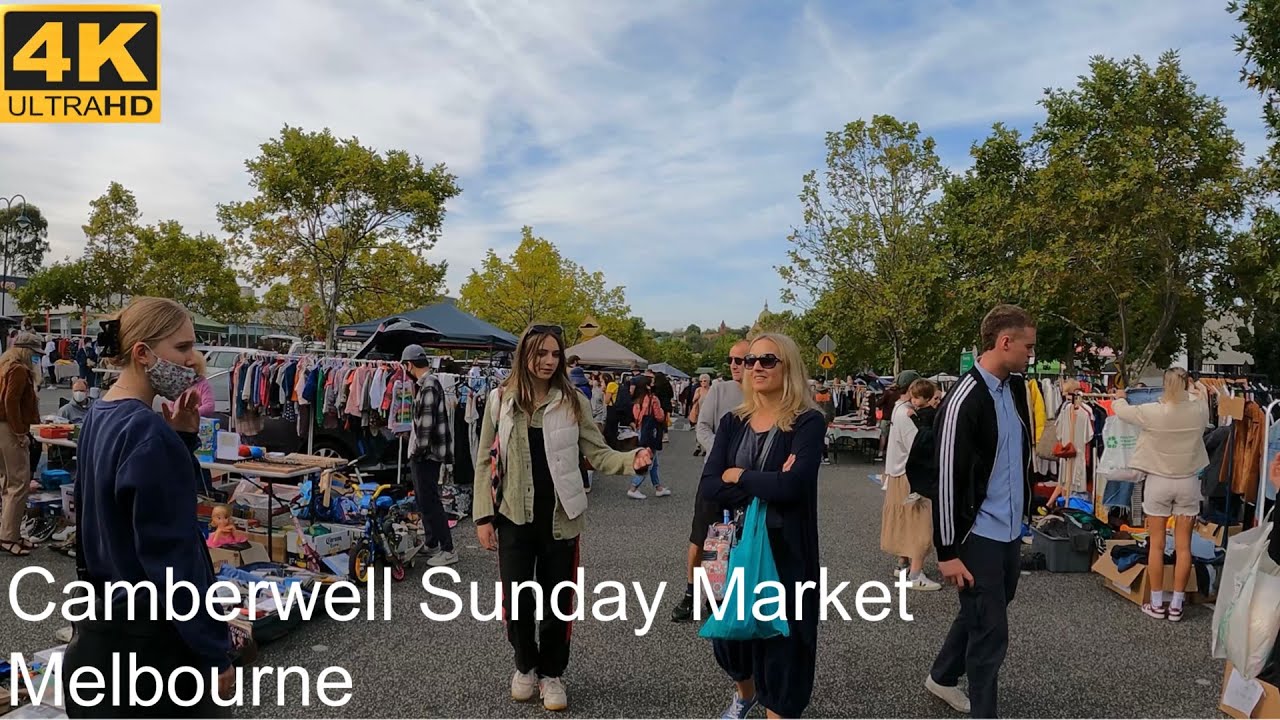 Walking Camberwell Sunday Market | Melbourne Australia | 4K UHD