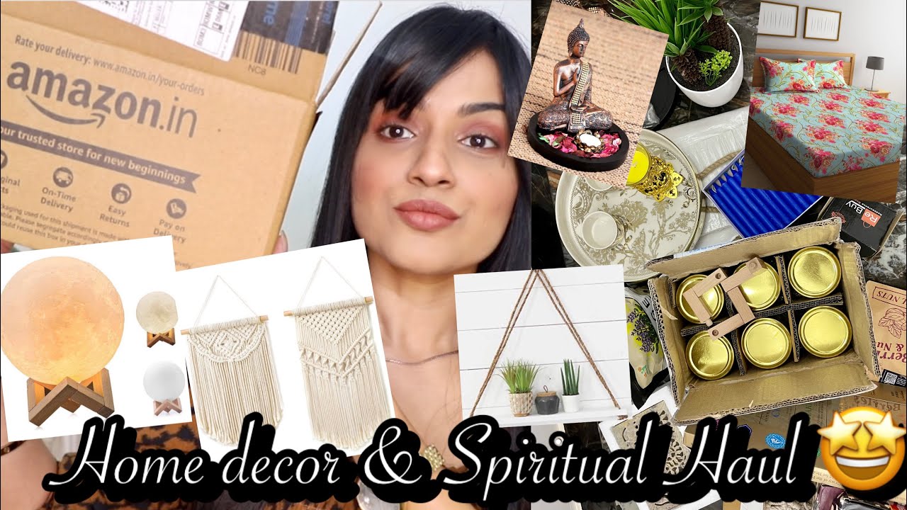 AMAZON HOME DECORATION HAUL | Home Decor & Spiritual Haul | First Tarot Deck 🤩 | Spirituality Haul