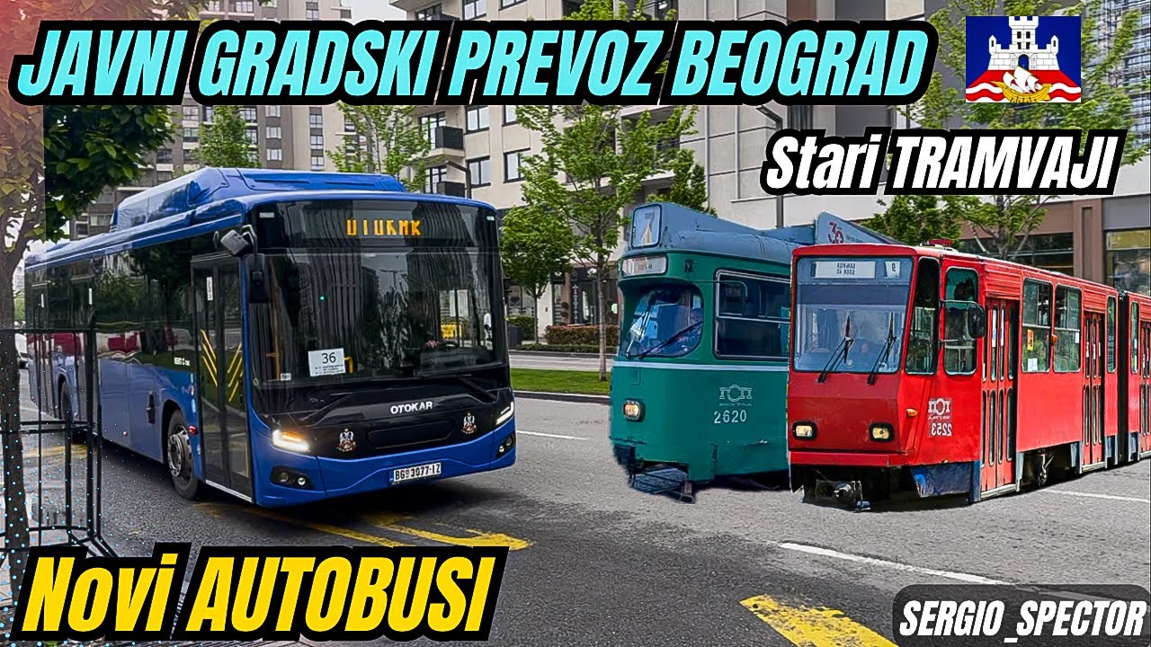 Beograd NOVI Autobusi i Stari TRAMVAJI, Javni gradski prevoz-Solaris, Otokar, Higer i Akia #beograd