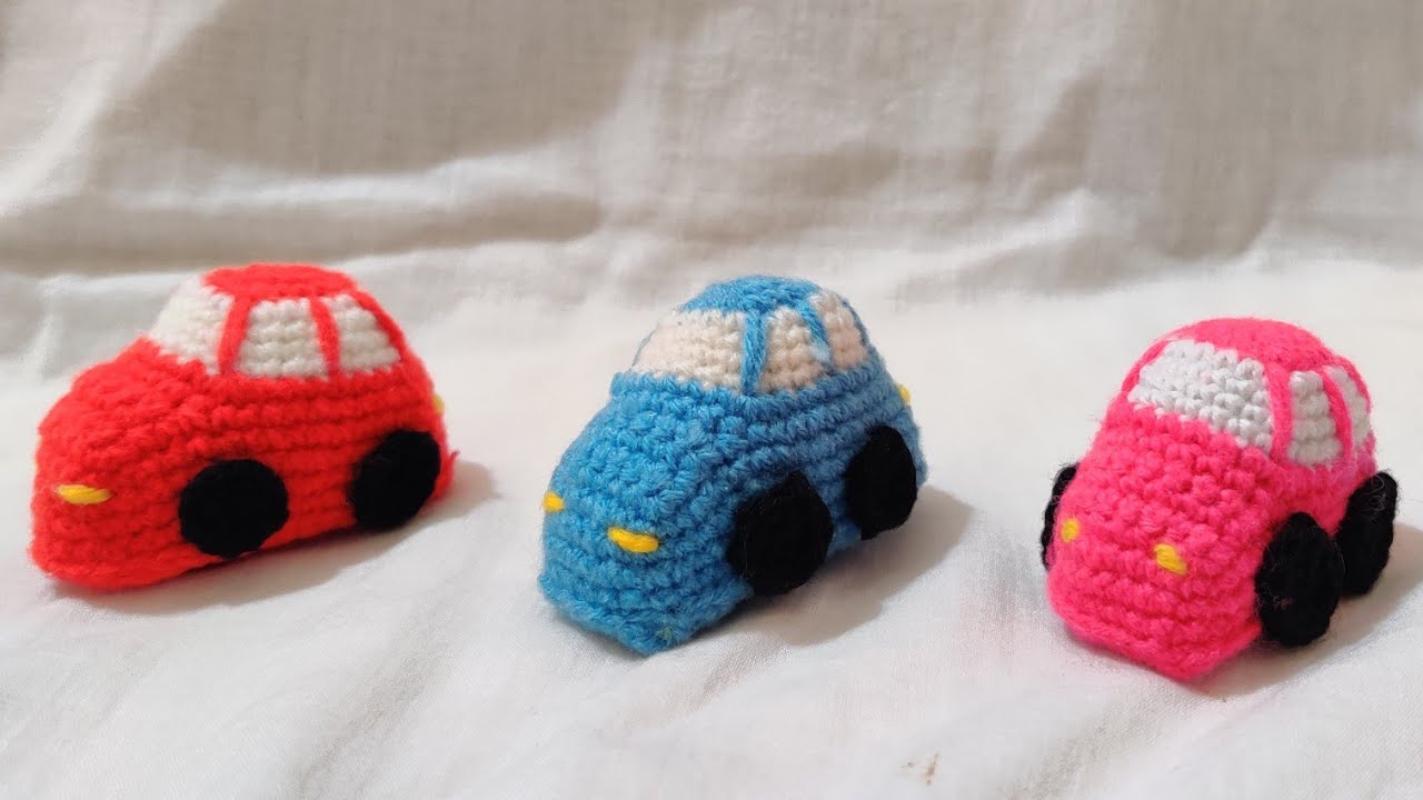 Crochet Easy Mini Car Amigurumi. 🚗🚗🚗.