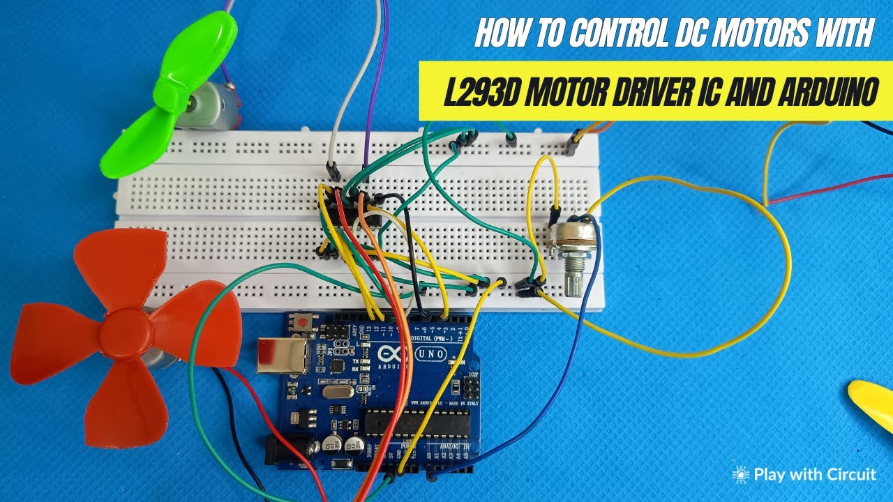 Controlling DC Motors with L293D Motor Driver IC and Arduino