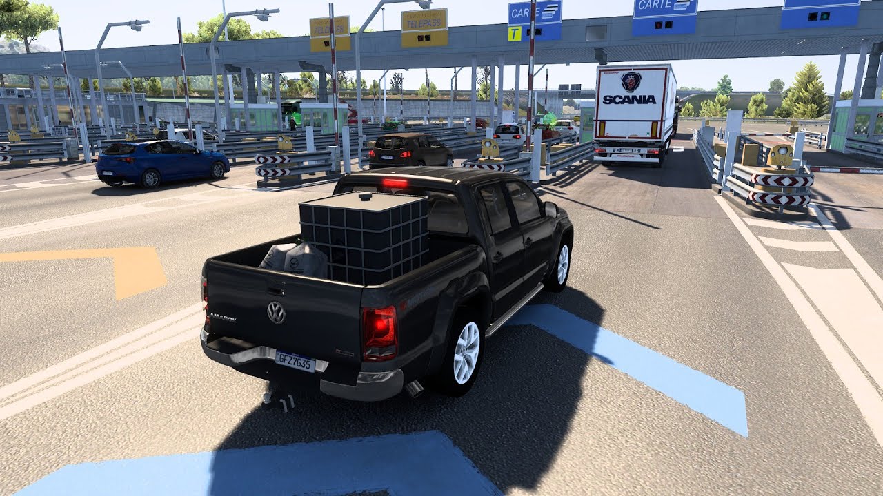 Volkswagen Amarok  V6 ETS2 1.57 bus mods Steering Wheel | Gameplay