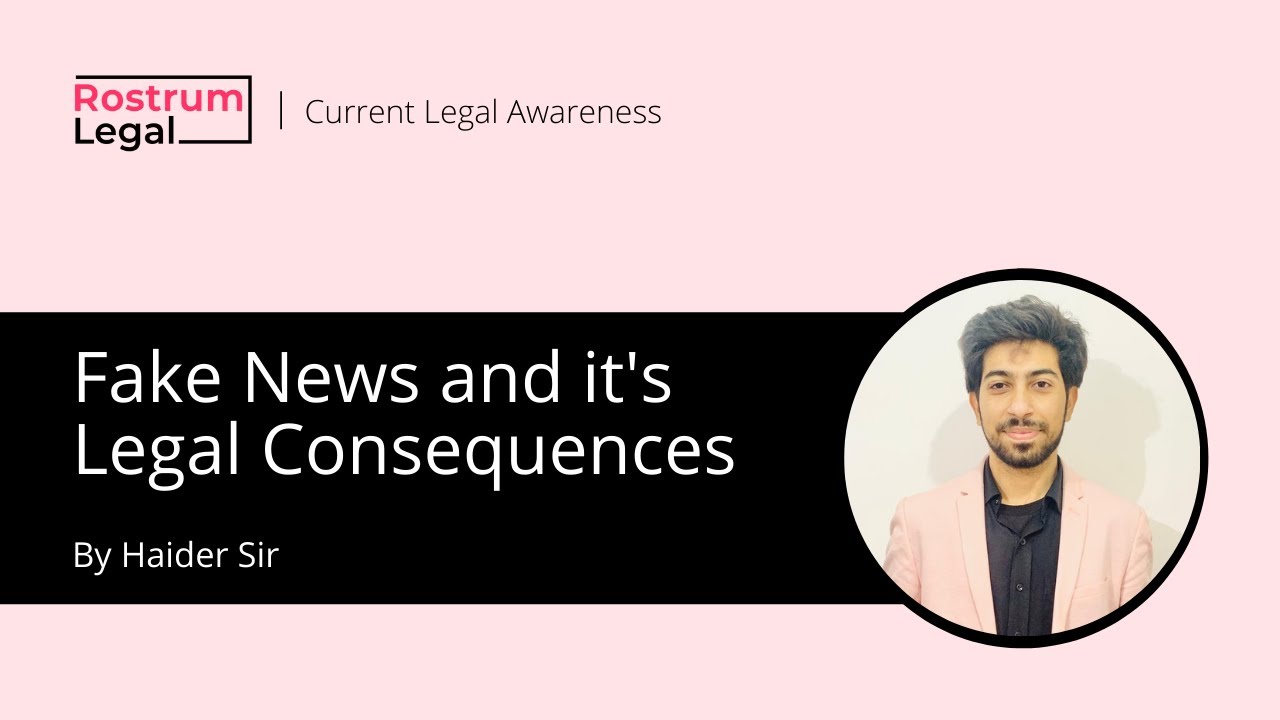 Fake News and it's Legal Consequences | CLAT PG Exam Preparation