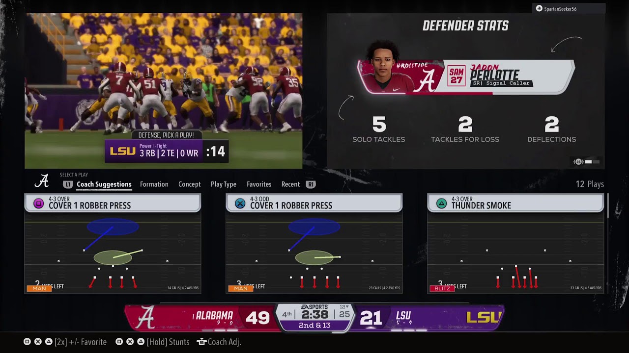 Unhinged Gaming s4 Alabama vs LSU