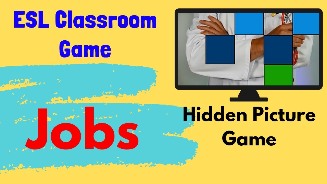 ESL Vocabulary Game | Jobs and Occupations | Hidden Picture Game