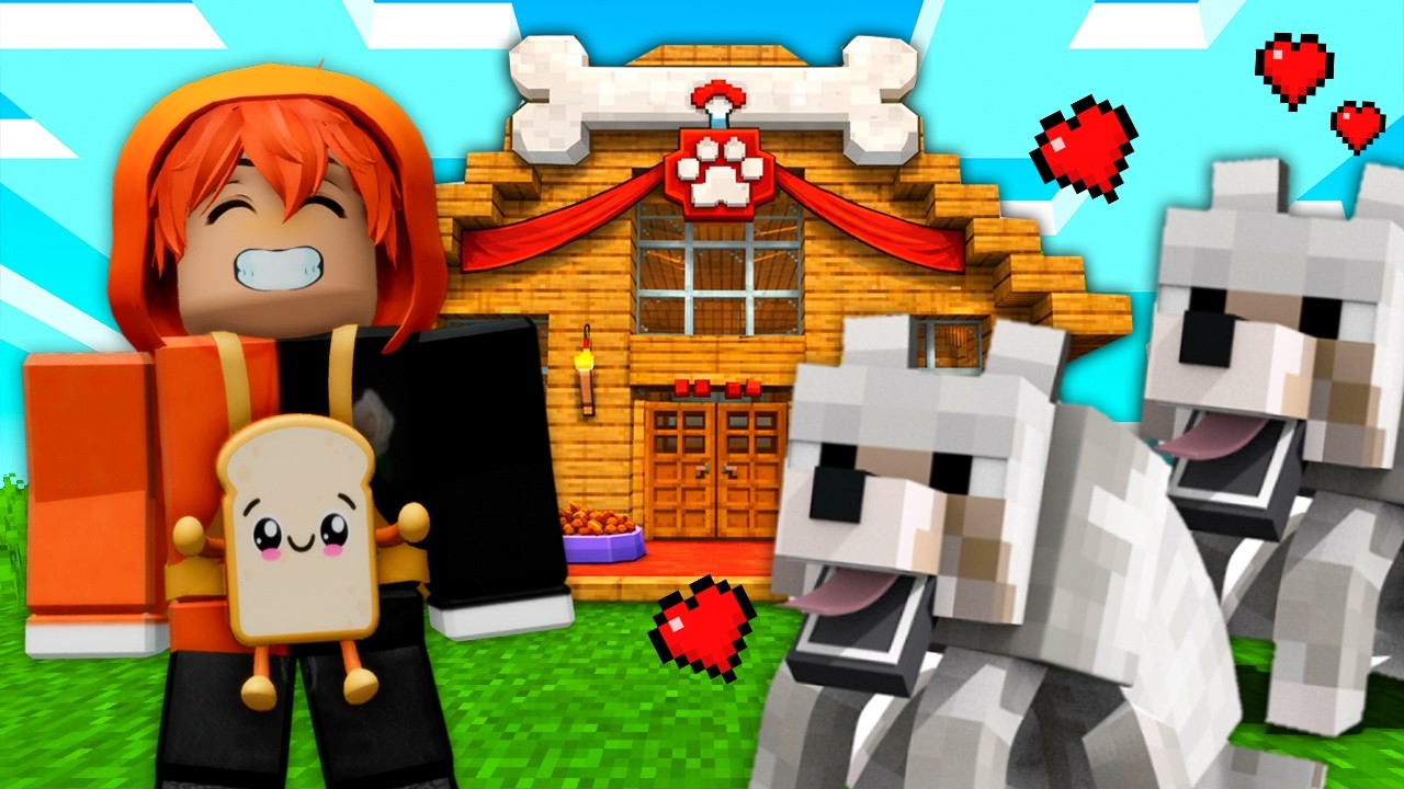 CONSTRUI una CASA GIGANTE para MIS PERRITOS en MINECRAFT 🐶❤️ EPISODIO 11