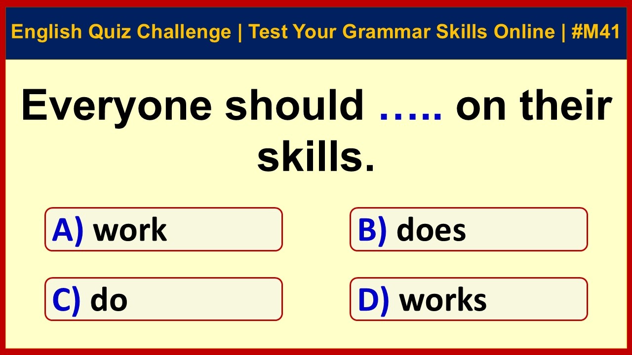 English Quiz Challenge | Test Your Grammar Skills Online | Siriz #M41
