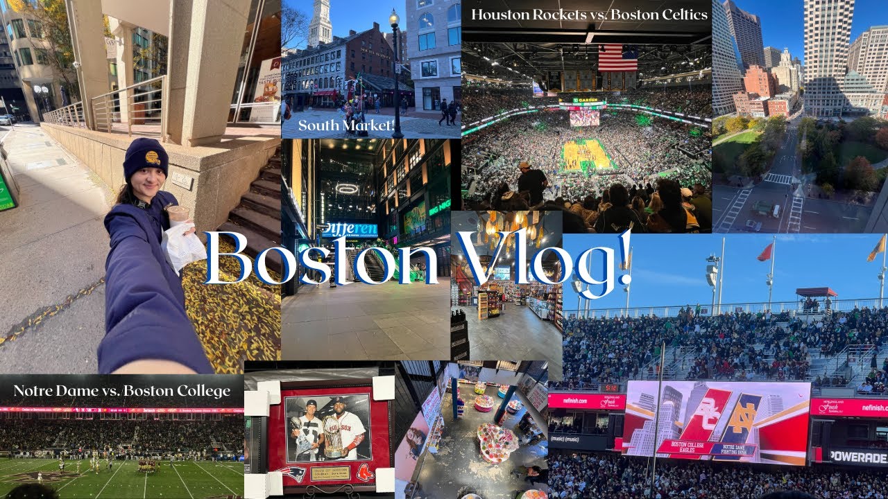 Boston Vlog! | Notre Dame Game + Celtics Game!!