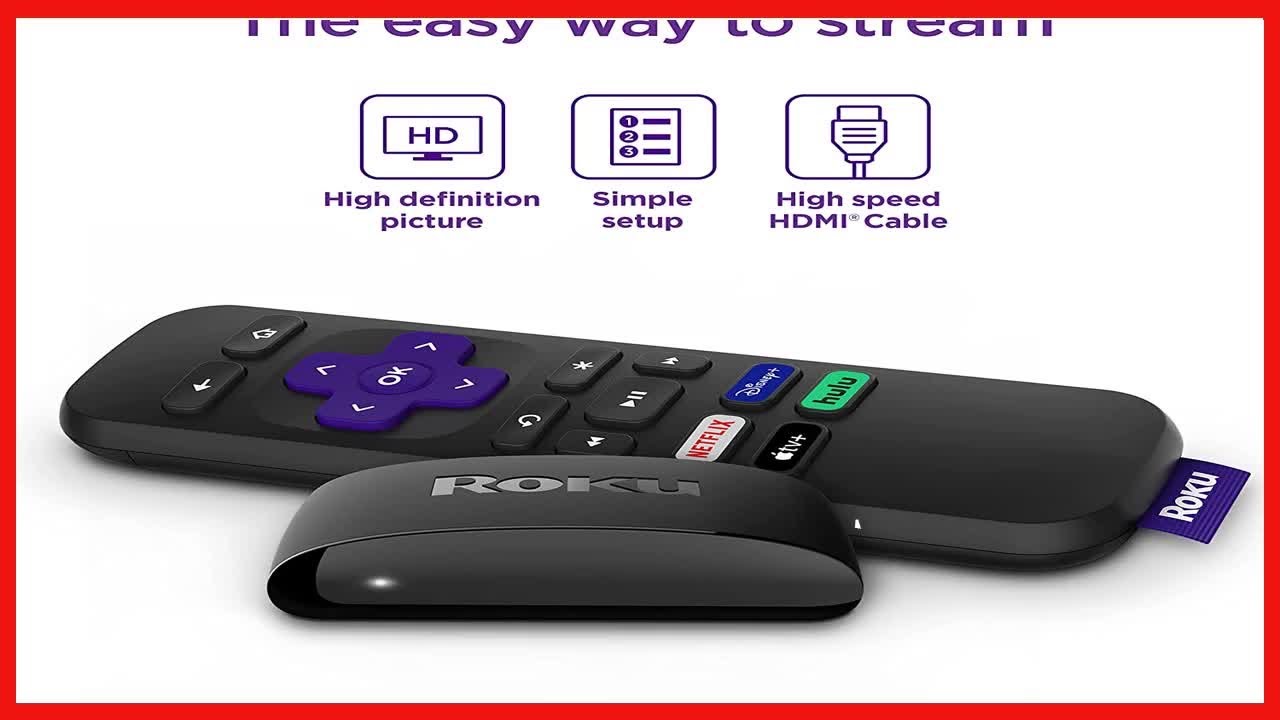 Roku Express | HD Streaming Media Player with High Speed HDMI Cable