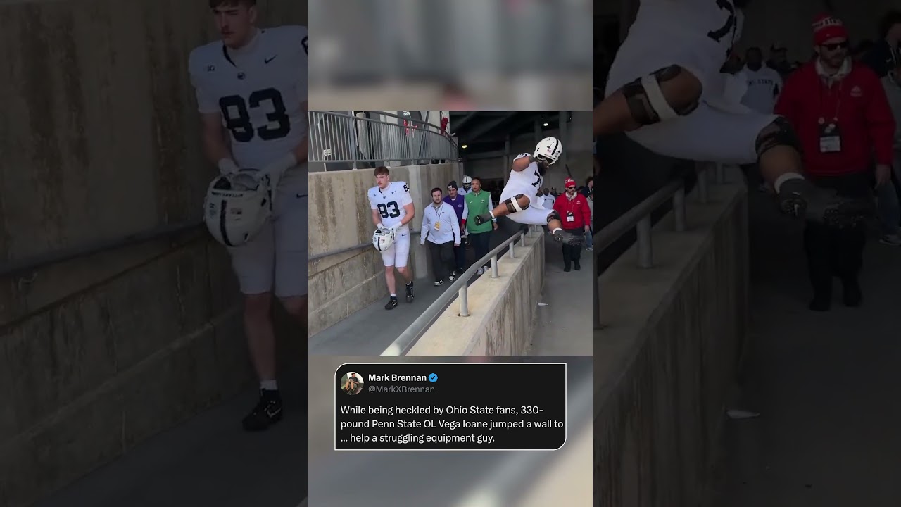 CFB player helps equipment guy ❤️