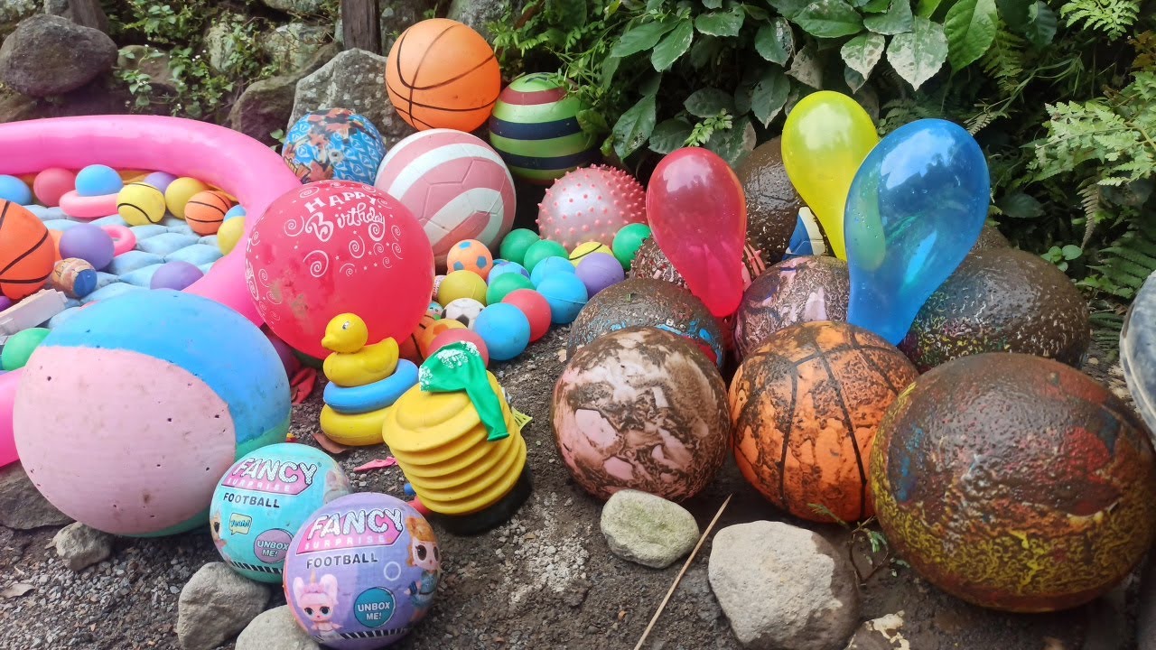 Membersihkan Bola dan Balon Warna Warni, Bola Kecil dan Besar, Balon Kejutan, Meletus Semua Balon 😞