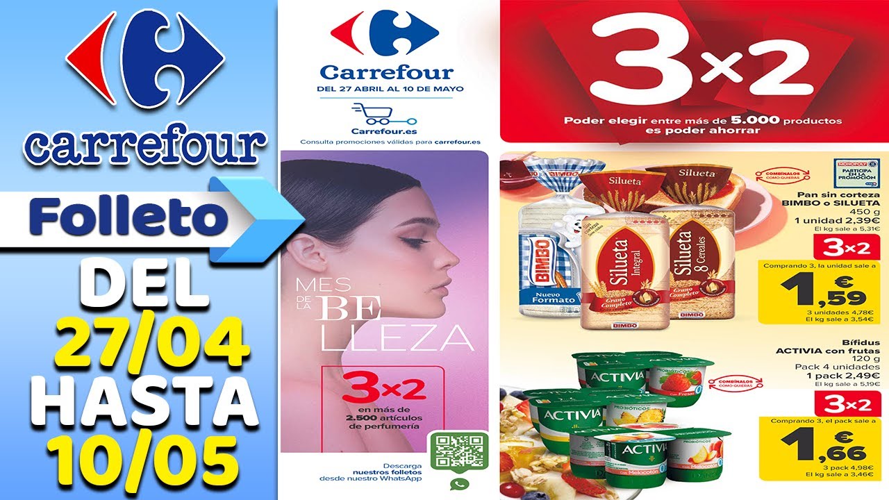 Carrefour esta semana desde 27/4 hasta 10/5 🔥 3×2🔥 catalogo carrefour novedades y ofertas