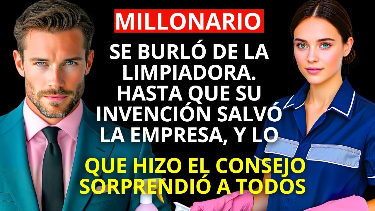 MILLONARIO SE BURLÓ DE LA LIMPIADORA. HASTA QUE SU INVENCIÓN SALVÓ LA EMPRESA, Y LO QUE HIZO EL