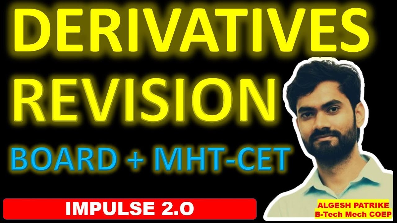 DERIVATIVES REVISION L2 l IMPULSE BATCH l ALGESH SIR