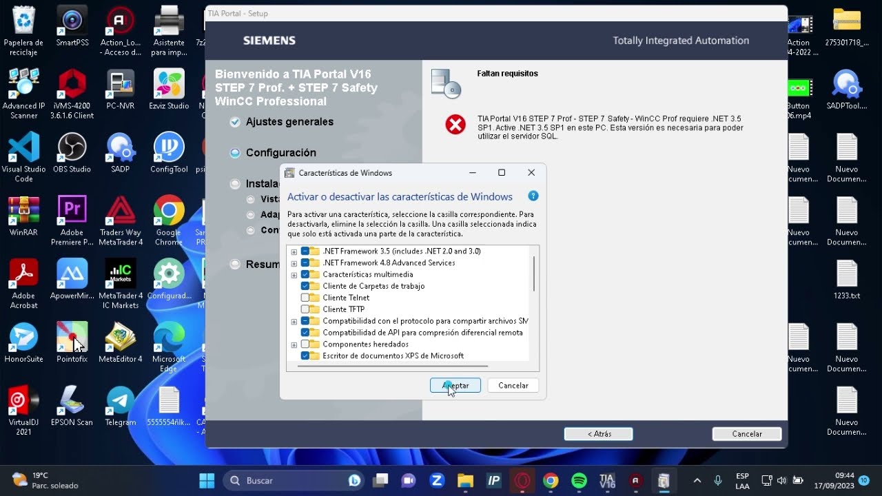 🔴 INSTALAR TIA PORTAL V16 SIN ERRORES en Windows 10/11 | Solución .NET Framework 3.5 SP1
