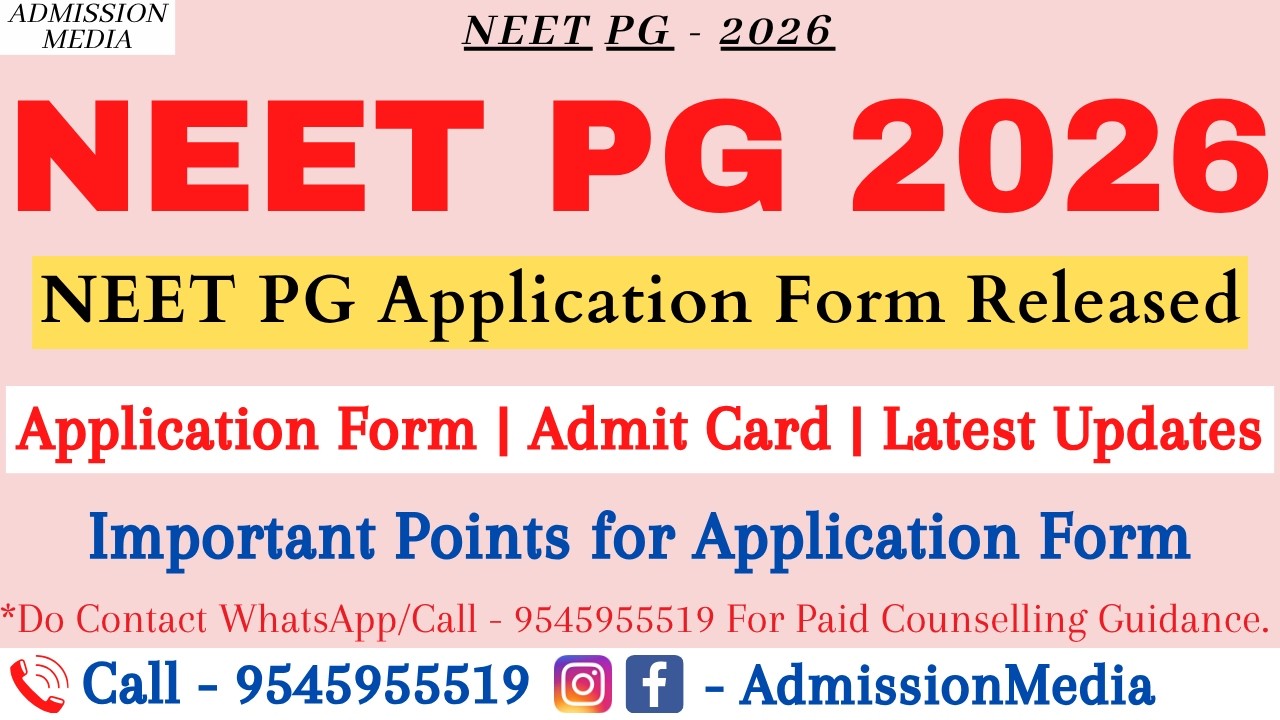 NEET PG 2026 | Application Form Released | Important Documents | Admit Card | Result | Counseling