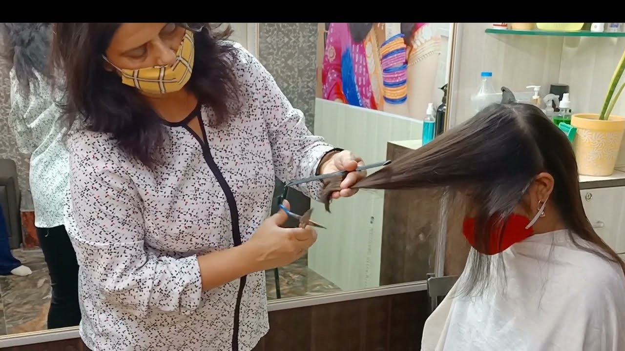 Stylish half front Layer haircut in very light thin Hair/बहुत ही पतले,कम बालों कोदे स्टाइलिश हेअरकट