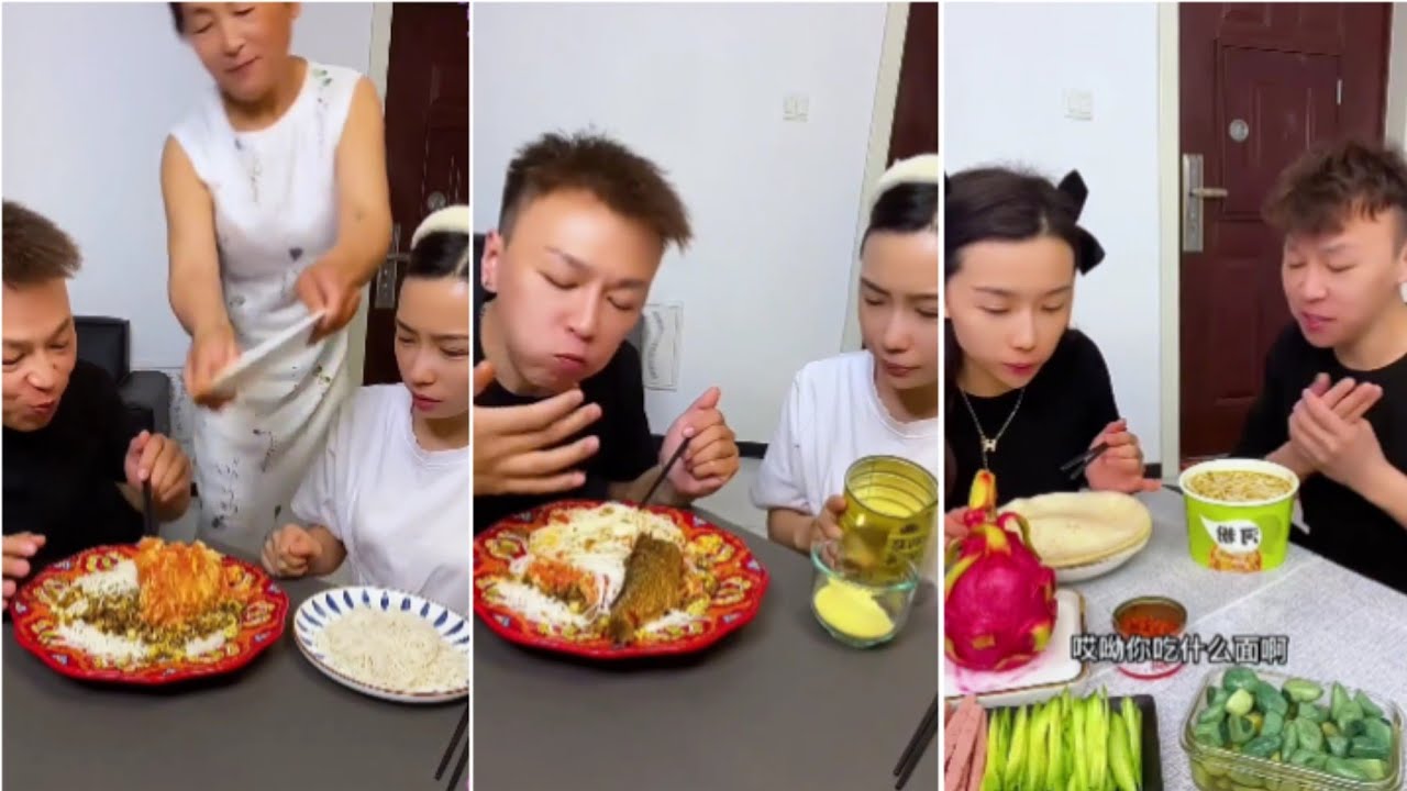 Mother in Low Loves me 🥰🥰 Trending Husband and Beautiful Wife Eating Food Show Ep - 09