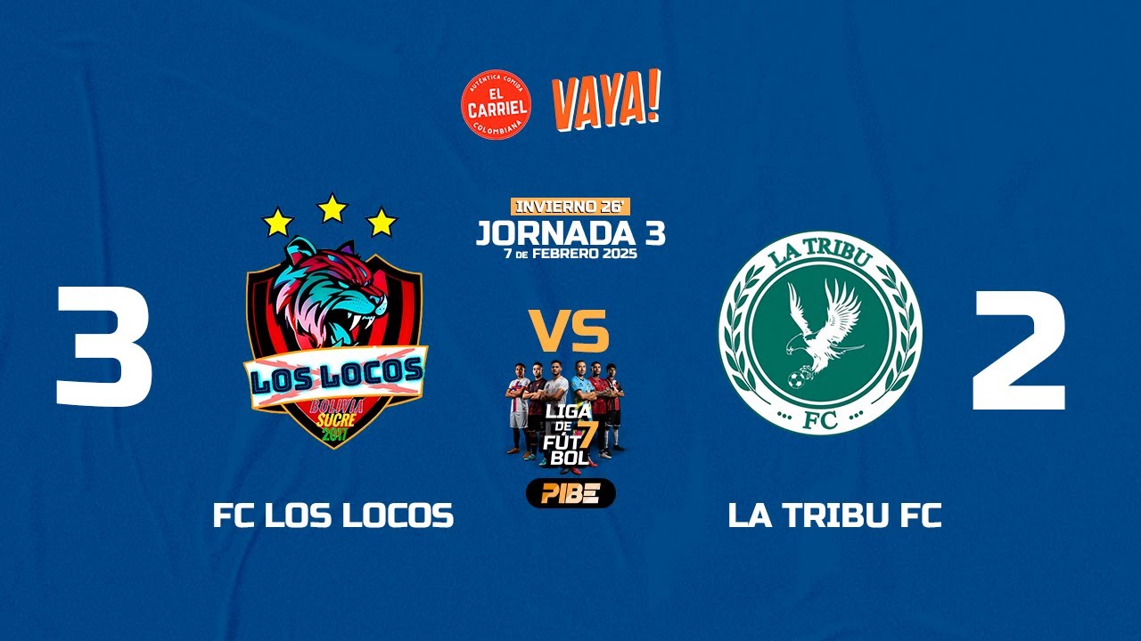 FC Los Locos 3 • La Tribu FC 2 l Jornada 3 Ligas PIBE 🟠⚫️ Invierno 2026