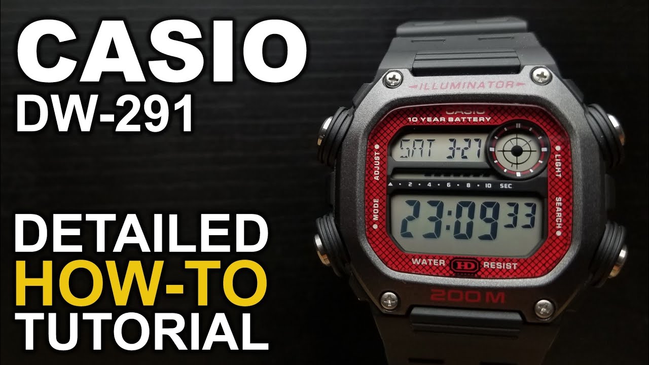 Casio DW-291- Detailed How-To Tutorial on all functions and features