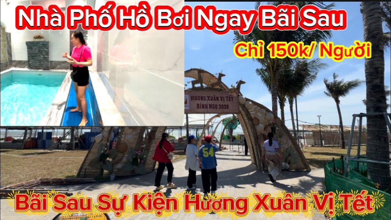 1197 .Nhà Phố Hồ Bơi Ngay Bãi Sau Chỉ 150k/Người Cho Ngày Thường Bãi Sau Có Sự Kiện