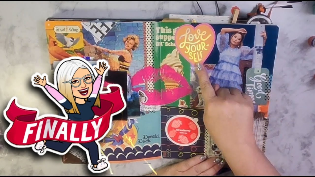 Mystery Envelope Glue Book Finale: Last Spread & Scrap Bonus!