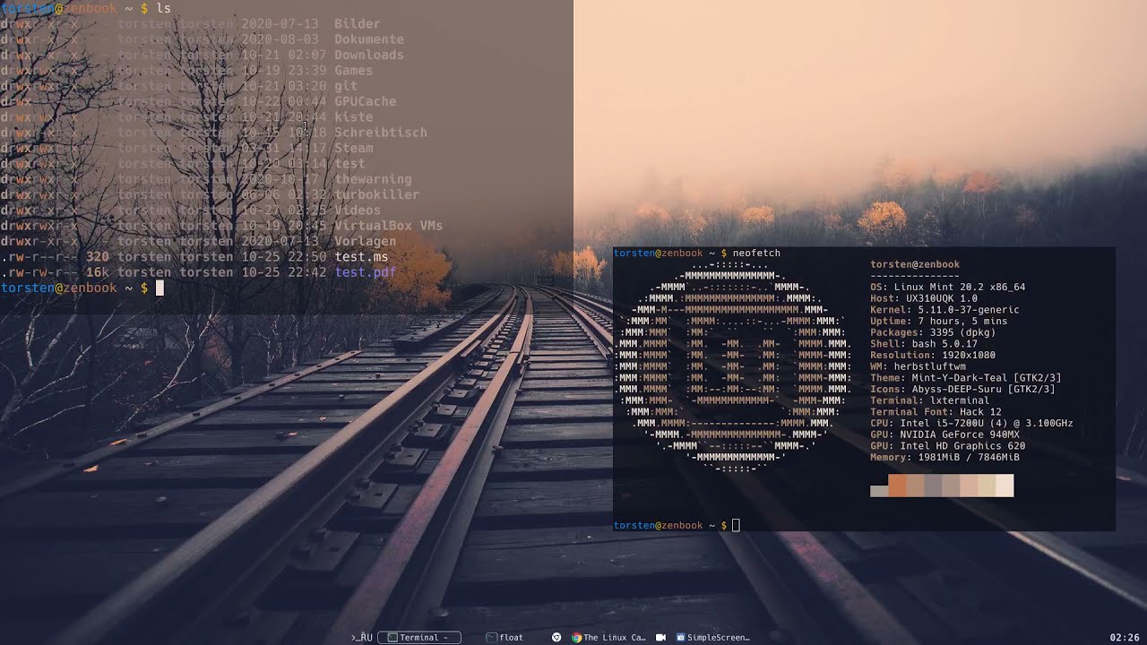 playin arround with pywal on my herbstluft wm setup