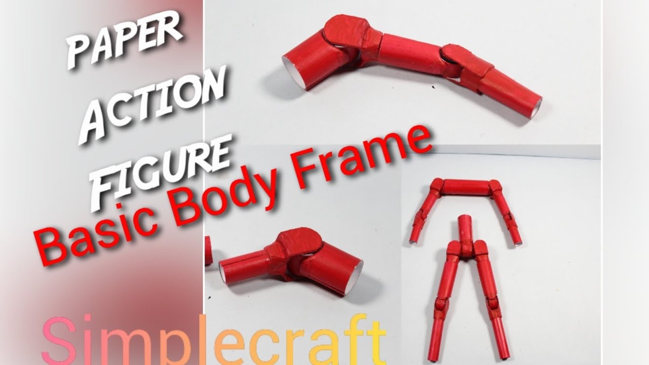 Paper Action Figure | Basic body Frame tutorial | Simplecraft