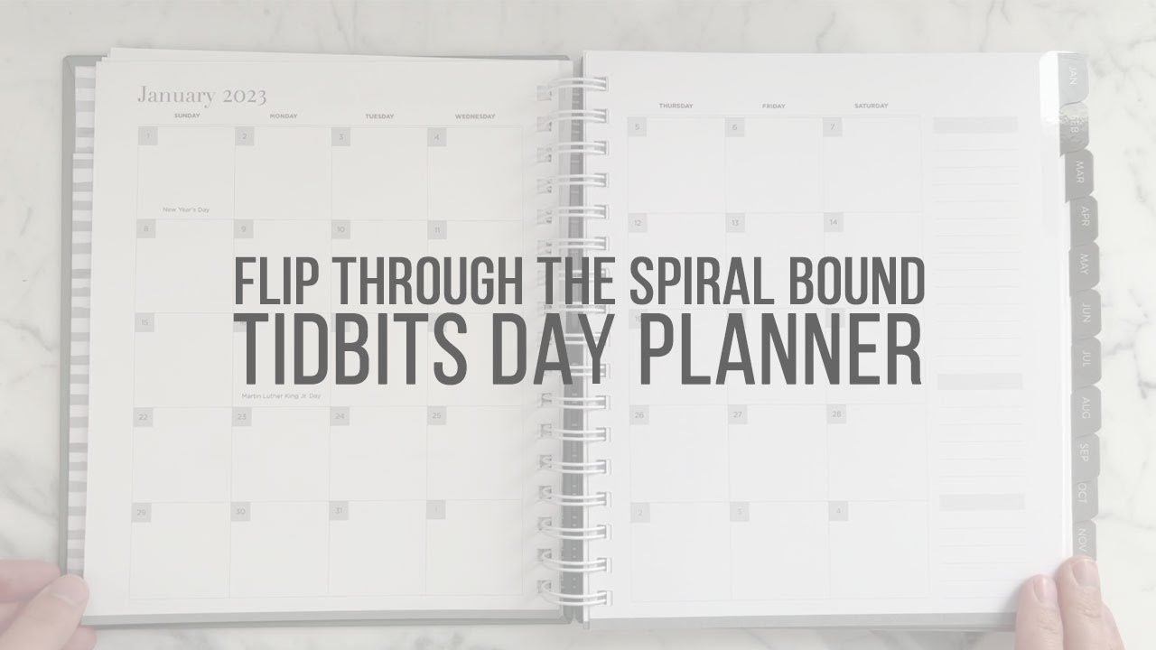 Quick Flip Through of the Spiral Bound TIDBITS Day Planner